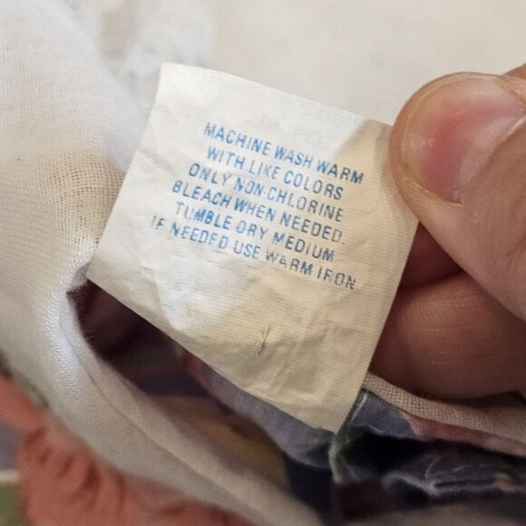 Vintage 80s Girls 3T Party Dress Blue Longsleeve Lace Flowers Layered Tiered - Picture 9 of 10